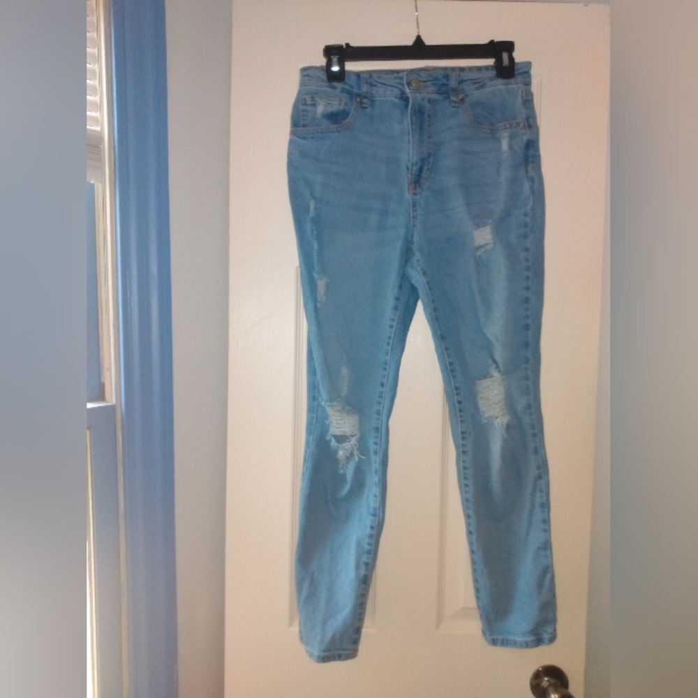 NOBO | Juniors Distressed Ripped Denim Jeans Size 7